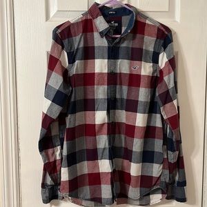 Hollister Mens Plaid Shirt, Size Medium